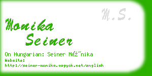 monika seiner business card